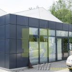 Obchodní pavilony, fasádní materiál – EQUITONE