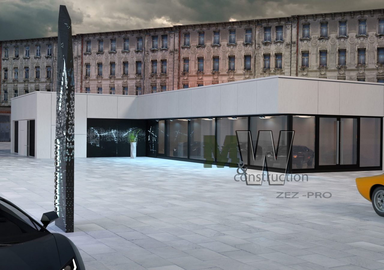 autosalon, komerční pavilon – m&w construction
